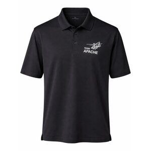 Team Apache Black Performance Polo Shirt Mens Size XL Military Helicopter